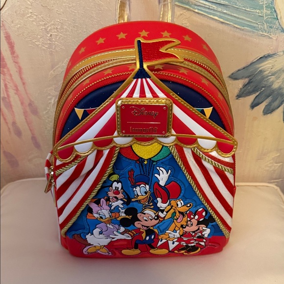 Loungefly Disney Mickey. And Friends Circus Box Lunch Exclusive Backpack New! - Picture 5 of 12
